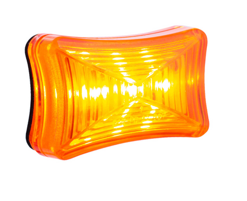 3 LED Rectangular Clearance/Marker Light-Amber LED/Amber Lens