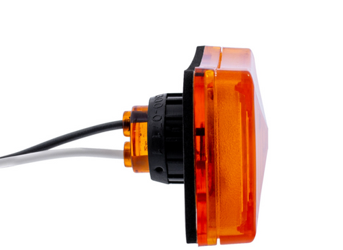 3 LED Rectangular Clearance/Marker Light-Amber LED/Amber Lens