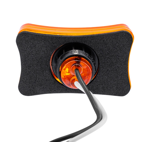 3 LED Rectangular Clearance/Marker Light-Amber LED/Amber Lens