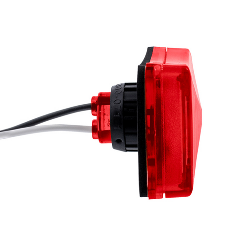 3 LED Rectangular Clearance/Marker Light-Red LED/Red Lens