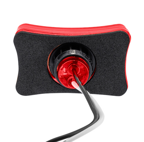 3 LED Rectangular Clearance/Marker Light-Red LED/Red Lens