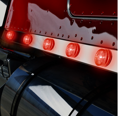 3 LED Oval Clearance/Marker Light-Red LED/Red Lens