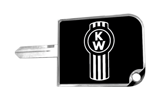Rectangular Big Key Cover KW Logo Metallic Black