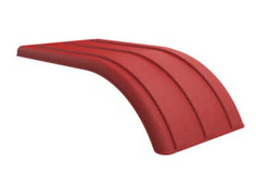 Minimizer Red Half Fender Plastic Designed to fit 22.5” or 24.5” dual tires ( Each )