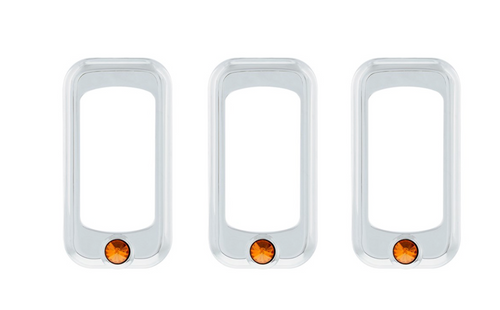 Rocker Switch Trim For Freightliner ,Peterbilt/ Kenworth With Color Diamond (Card of 3)