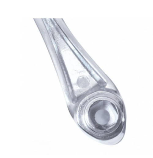 Chrome Die-Cast Window Crank With 3/8 Square Adapter - Clear Crystal