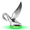 Green/Clear Classic Swan Hood Ornament with LED Glow Base