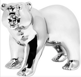 Chrome Growling Bear Hood Ornament
