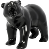 Matte Black Growling Bear Hood Ornament