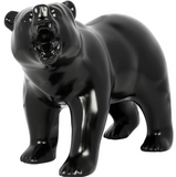 Matte Black Growling Bear Hood Ornament