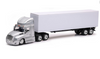 Freightliner Cascadia, White, W/DRY Van Trailer, Scale 1:43