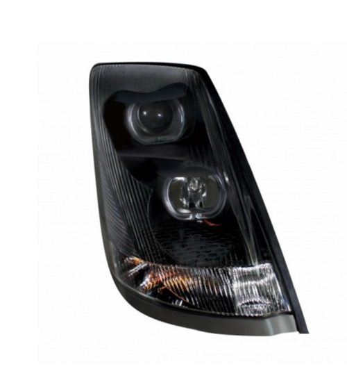 Headlight fits Volvo VN/VNL 2003-2017 with Black Reflector and LED Light Bar
