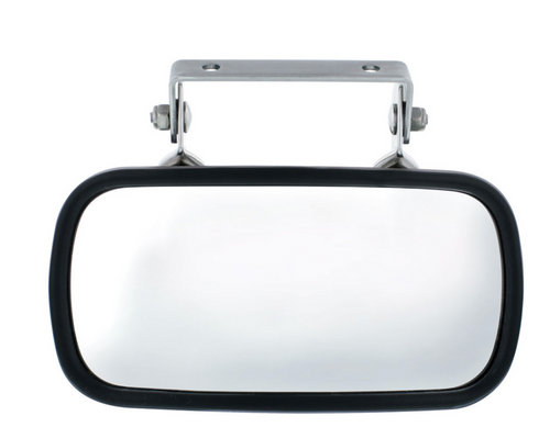 Rectangular 430 Stainless Steel Over Door Convex Mirror With Mounting Bracket