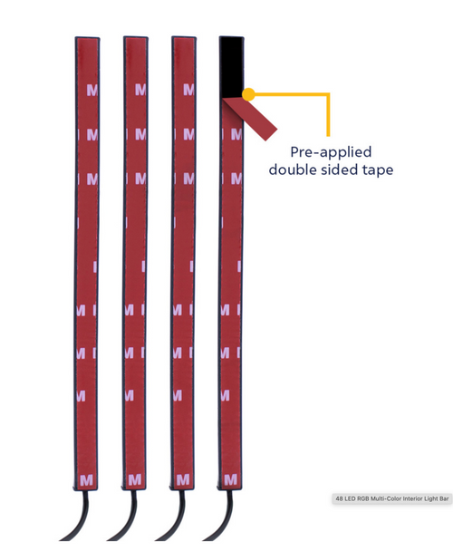 48 LED RGB Multi-Color Interior Light Bar