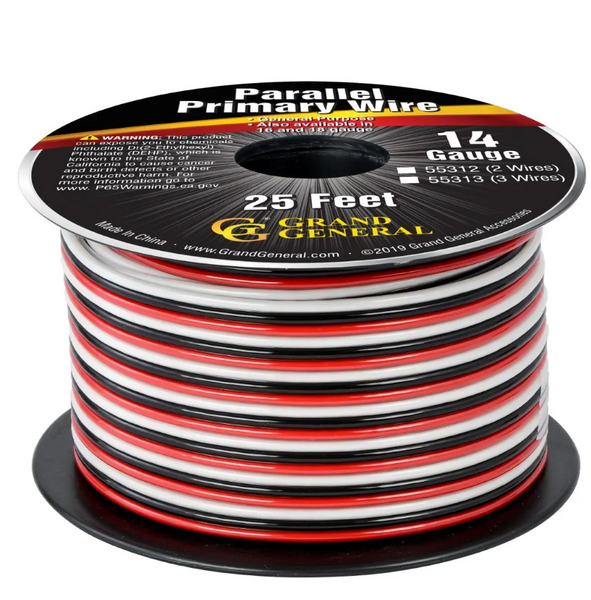 Grand General 14 GA Parallel Primary 2 Wire Roll 25FT – MiamiStar.com