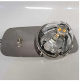 Stainless Kenworth T660/W900 Dome Light Blind Mount Bracket w/ 1 WM Light Hole OE Design (PASSENGER SIDE)