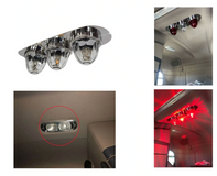 Green Stainless Freightliner Cascadia 2008 - 2018 Sleeper (Bunk) Oval Blind Mount Light Bracket (OE HOLES) w/ 3 WM Light Hole