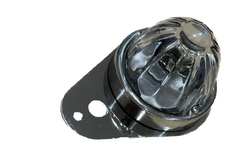 Stainless Kenworth Teardrop Style Cab & Sleeper Interior Dome Light Bracket w/ 1 WM Light Hole (TOOGLE SWITCH HOLE)