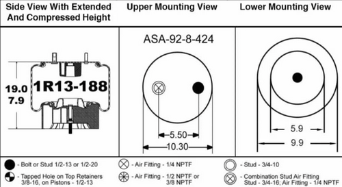 Goodyear Air Spring Rolling Lobe Airbag