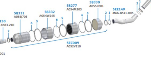 DPF, Cummins *** Clamps & gaskets included ***