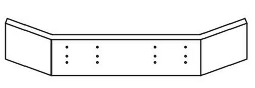 18" Bumper With Set Back Fits Mack Granite CT713 2007+ (NO TOW HOLE)