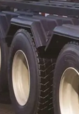 Minimizer Fender Fit A tandem Axle Tractor Or Trailer With A Single Wheel Pusher Axle Black (Each )