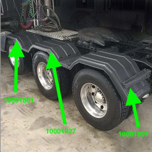 Minimizer Poly Fender Tri-Axle Black LOGO ( Each )