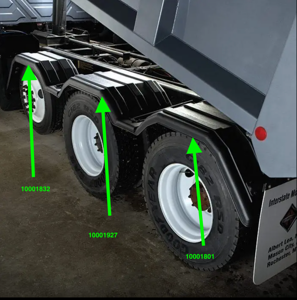 Minimizer Poly Fender Tri-Axle Black ( Each )