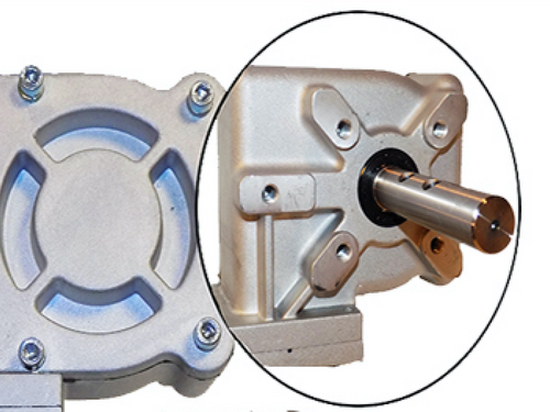 Dump Truck Tarp Motor 600 Watt, 60:1 - 0.8HP W / Chrome Cover, Ratio 50:1 Slim style Gear Box, 12 Volt 40Amps