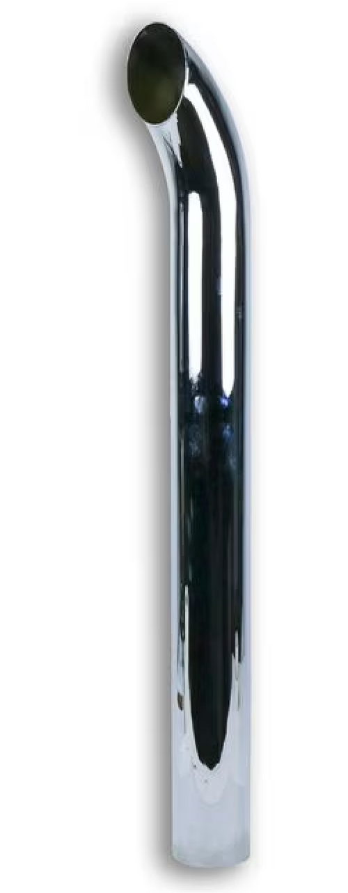 5" OD x 48" Chrome Exhaust Stack Pipe