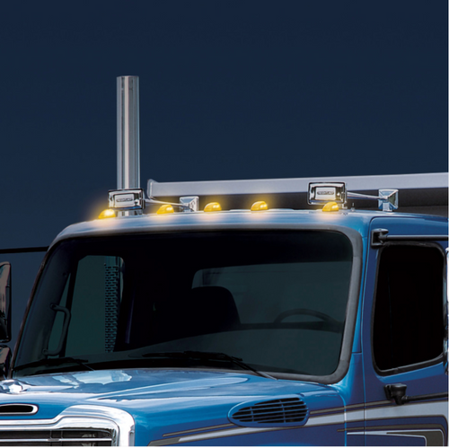 8 LED Cab Light For Freightliner M2-Amber LED/Amber Lens