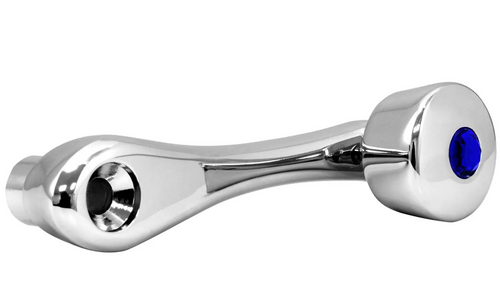 Chrome Window Crank with Jewel 3/8" Square Adapter