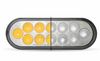 Trux 6″ Amber Turn & Marker To White Auxiliary LED Oval Light – 12 Diodes