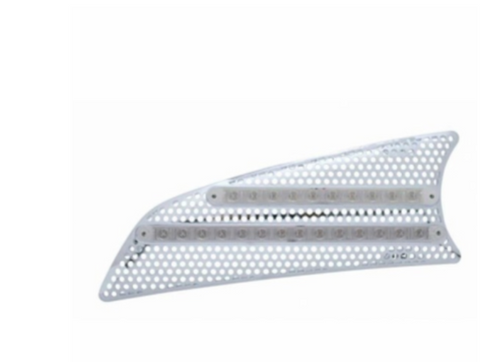2007+ Kenworth T660 LED Air Intake (Driver) - Amber LED/Clear Lens