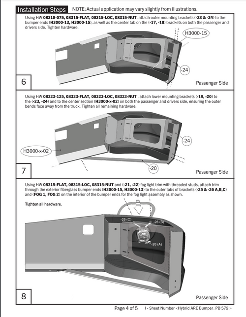 Peterbilt 579 Hybrid Aero Bumper With Tow Holes And Radar Sensor Fits Years. 2013-2021, high-intensity LED fog lights included