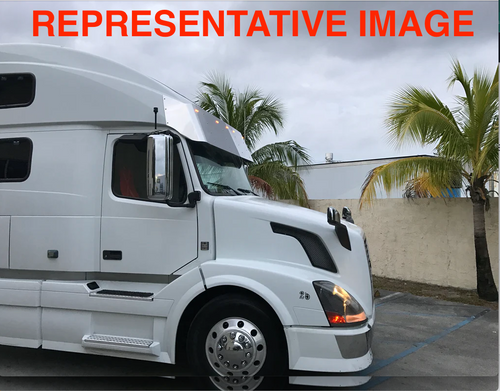 20" Visor V-Style Fits Volvo VNL High Roof With 18 - 3/4" Light Hole Light (Straight)