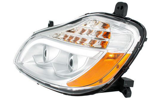 Chrome 8 LED Projection Headlight For 2013-2021 Kenworth T680-Driver