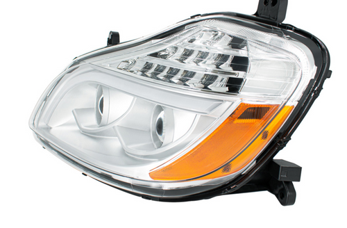 Chrome 8 LED Projection Headlight For 2013-2021 Kenworth T680-Driver