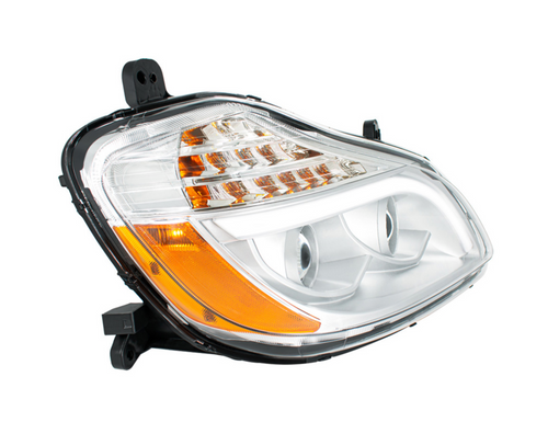 Chrome 8 LED Projection Headlight For 2013-2021 Kenworth T680-Passenger
