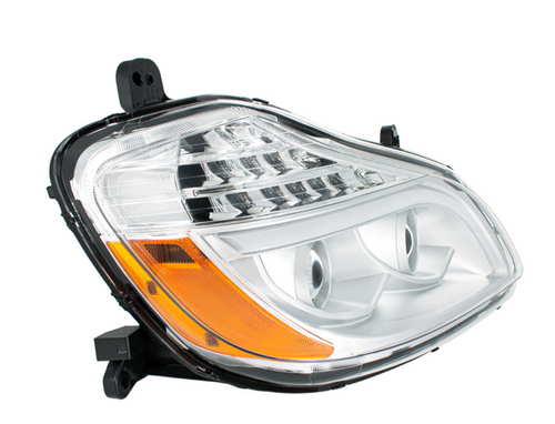 Chrome 8 LED Projection Headlight For 2013-2021 Kenworth T680-Passenger