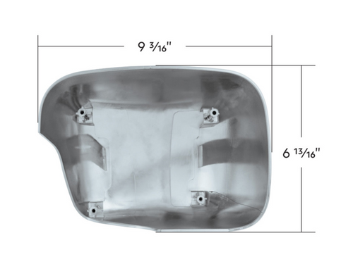 Chrome Plastic Hood Mirror Cover For 2018-2024 Freightliner Cascadia-Driver
