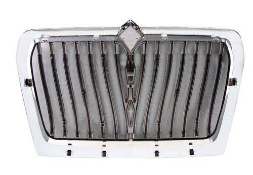 > Grille Fits International LT 2018-2023 With Bug Screen Chrome Plastic 