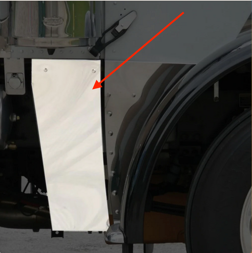 Lower Hood Extension Panels W/Dimples Bolt Mount Fits Peterbilt 388 S.Steel
