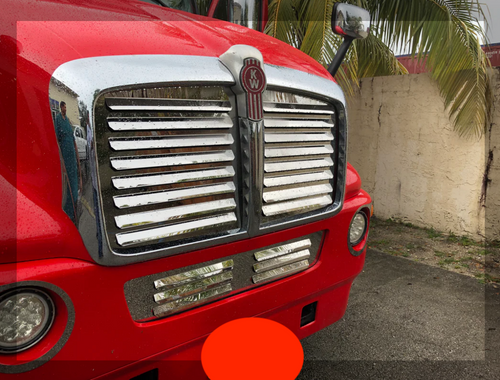 Grille fits Kenworth T2000 Louvered 3 Pieces 2004 Older S.Stee