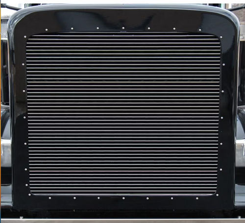 Grille Fits Peterbilt 388, 389 Horizontal Bars Grille Insert Billet S.Steel