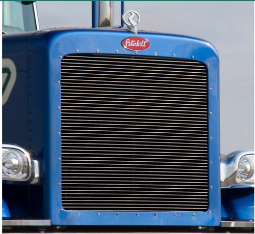 Grille Fits Peterbilt 388, 389 Horizontal Bars Grille Insert Billet S.Steel