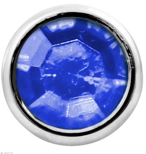 Blue Toggle Switch Extension 2-1/4 With Color Jewel  15/32" Inner dia with side screw