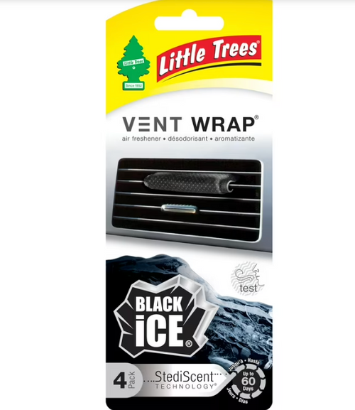 Little Tree Vent Wrap, Black Ice, Car Air Fresheners