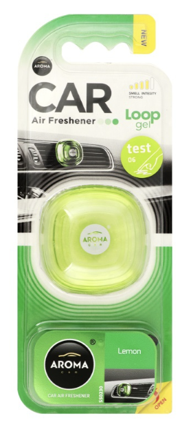 Lemon, Aroma loop Gel Vent Clip, Car Air Fresheners
