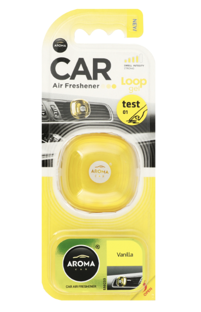 Vanilla, Aroma loop Gel Vent Clip, Car Air Fresheners